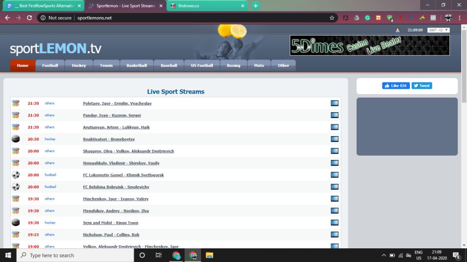 Sportlemon - Live Sport Streams Online