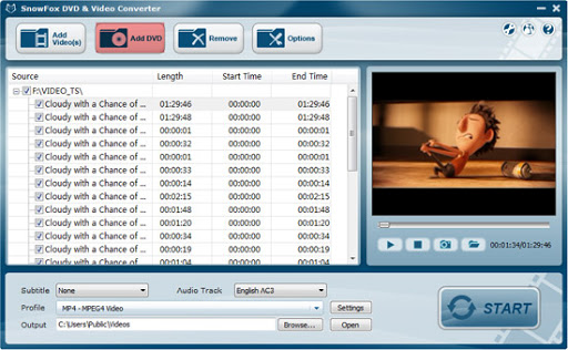 DVD to MP4 converter