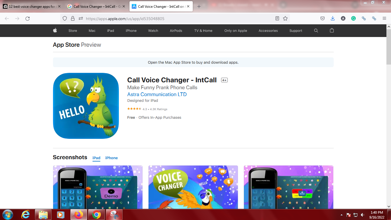 Call Voice Changer – IntCall